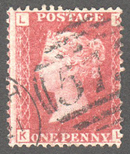 Great Britain Scott 33 Used Plate 96 - KL - Click Image to Close